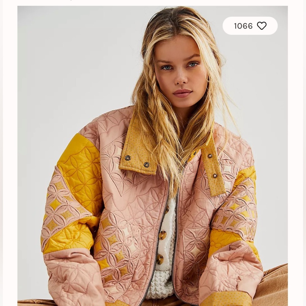NWOT Free People Bali Ditsy Diamond Jacket